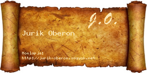 Jurik Oberon névjegykártya